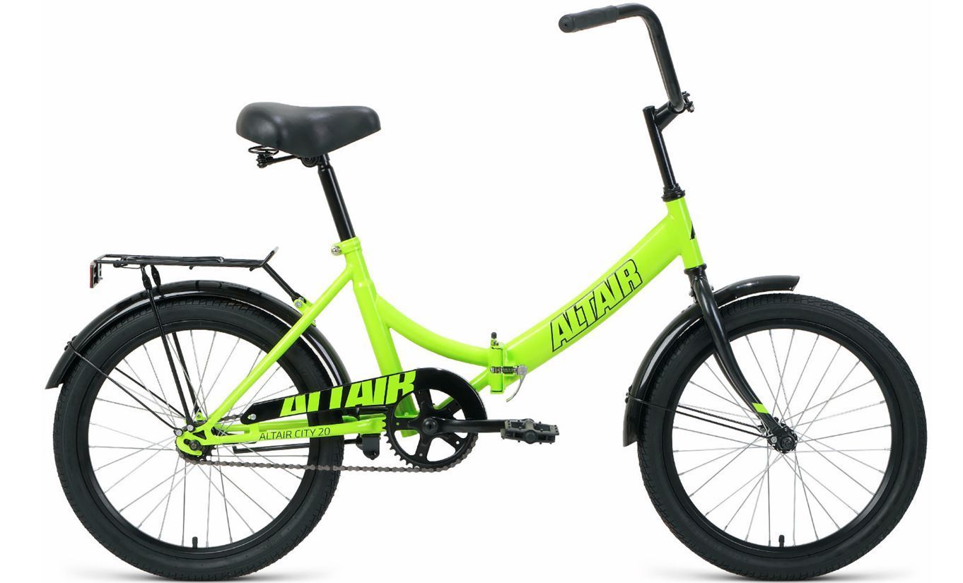 Велосипед ALTAIR CITY 20 (рост 14") 2020-2021, ярко-зеленый/черный, RBKT1YF01004