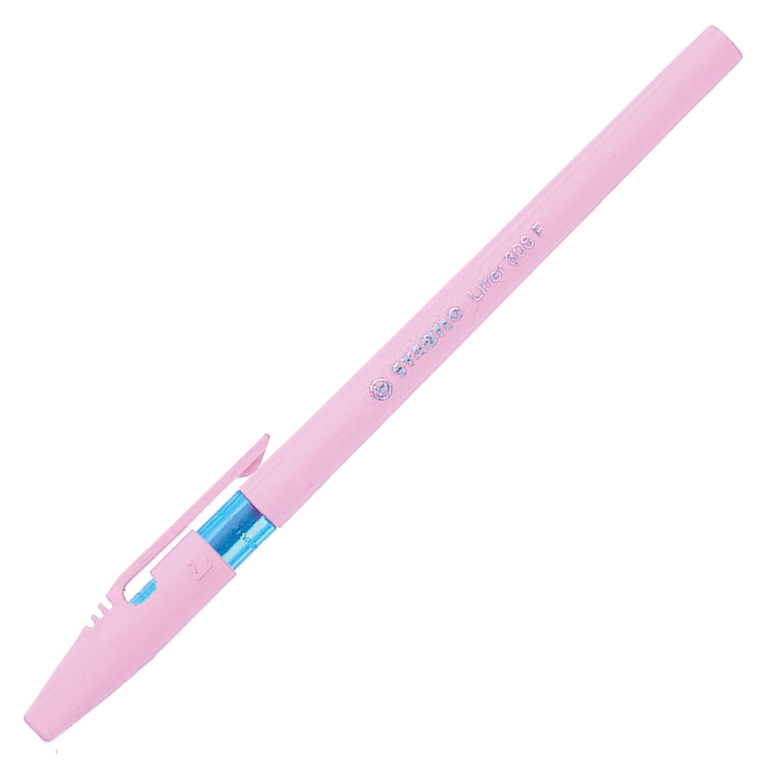 Ручка шариковая STABILO "Liner Pastel", СИНЯЯ, корпус розовый, узел 0,7 мм, линия письма 0,3 мм, 808FP1041-4