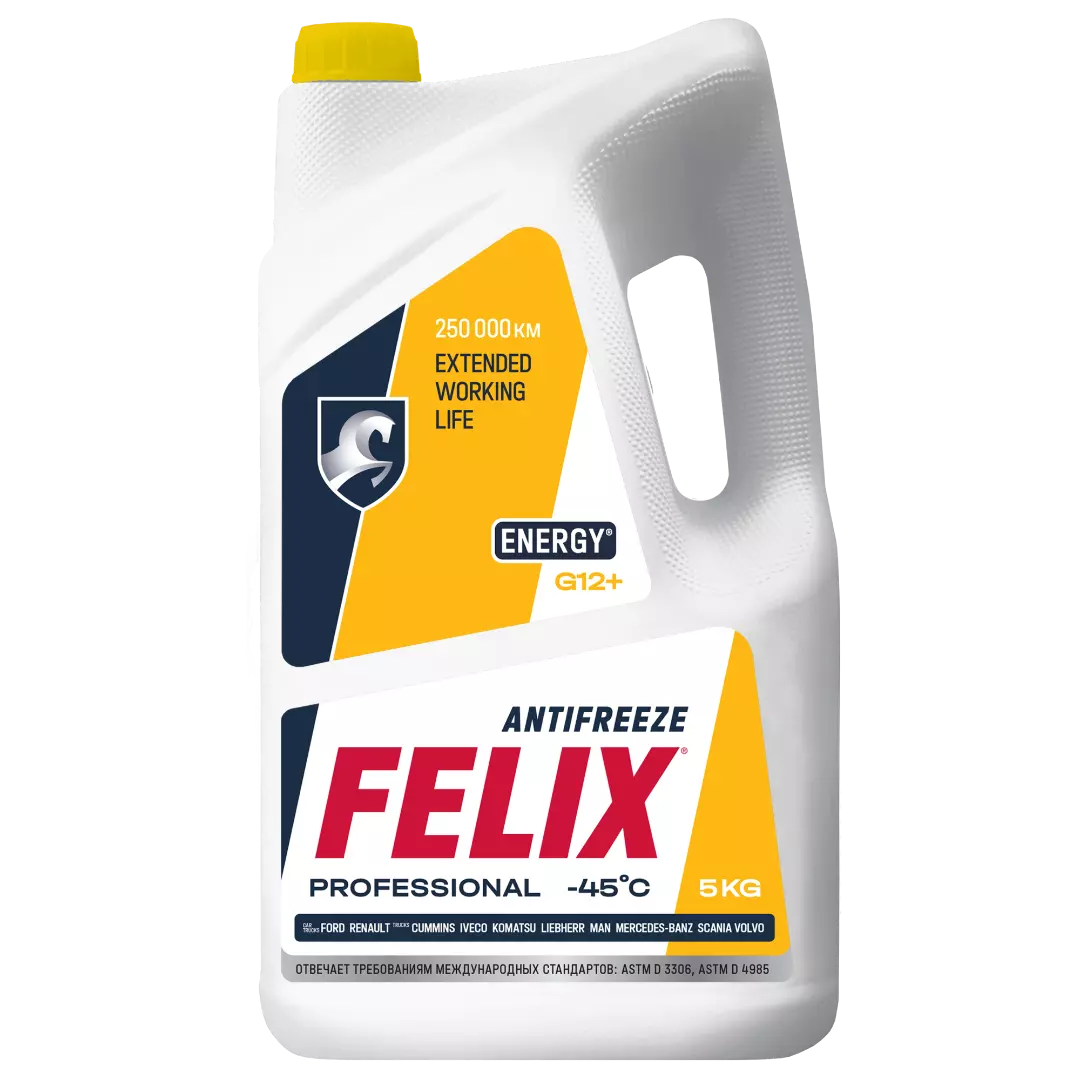 Антифриз ENERGY-45 5 кг, желтый FELIX