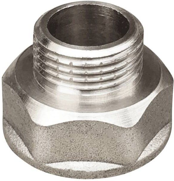 Переходник никелированный ВР 1" - НР 3/4" VALFEX