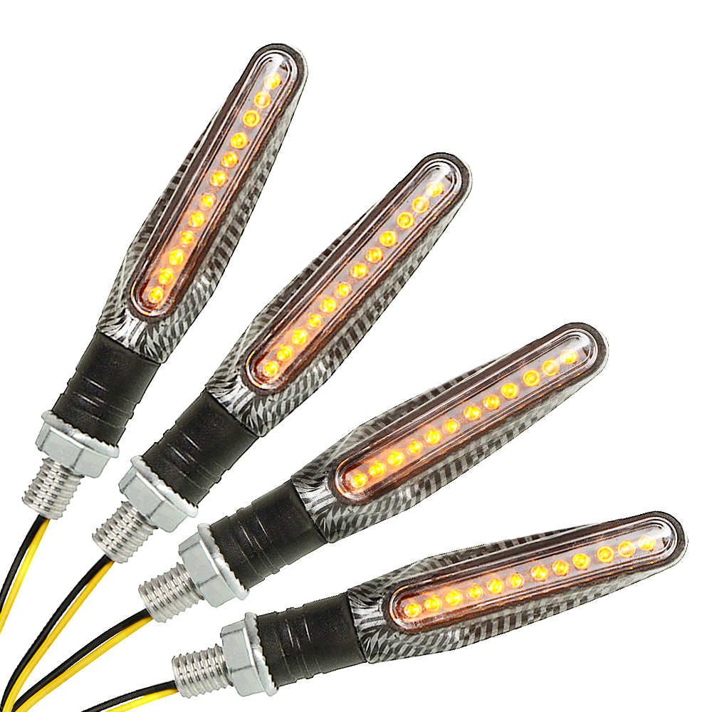 Поворот LED CH-1040 карбон светодиодные бегущие огни (комплект 2шт)