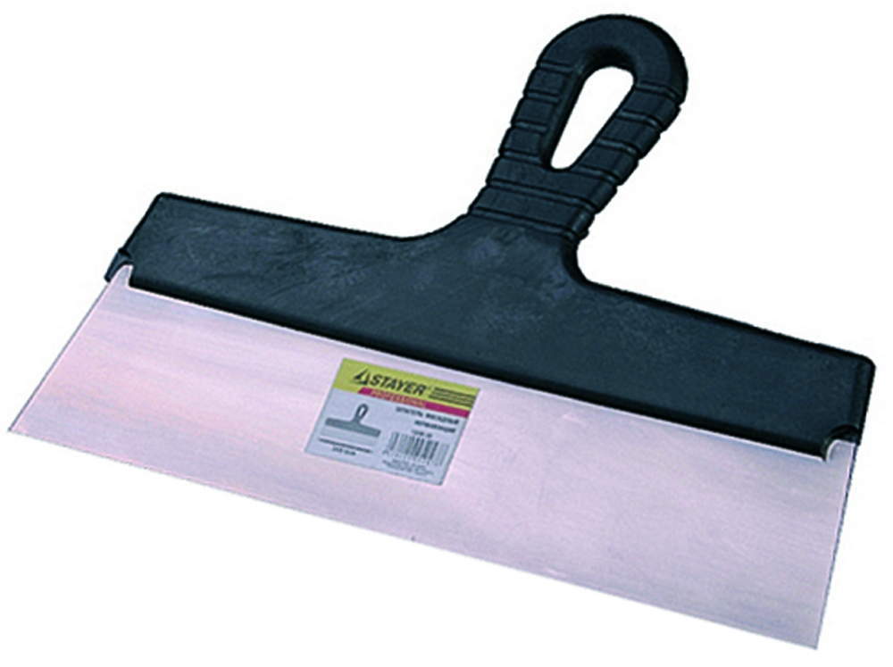 Шпатель STAYER "PROFESSIONAL"фасадный нержавеющий, с пластмассовой ручкой, 200мм