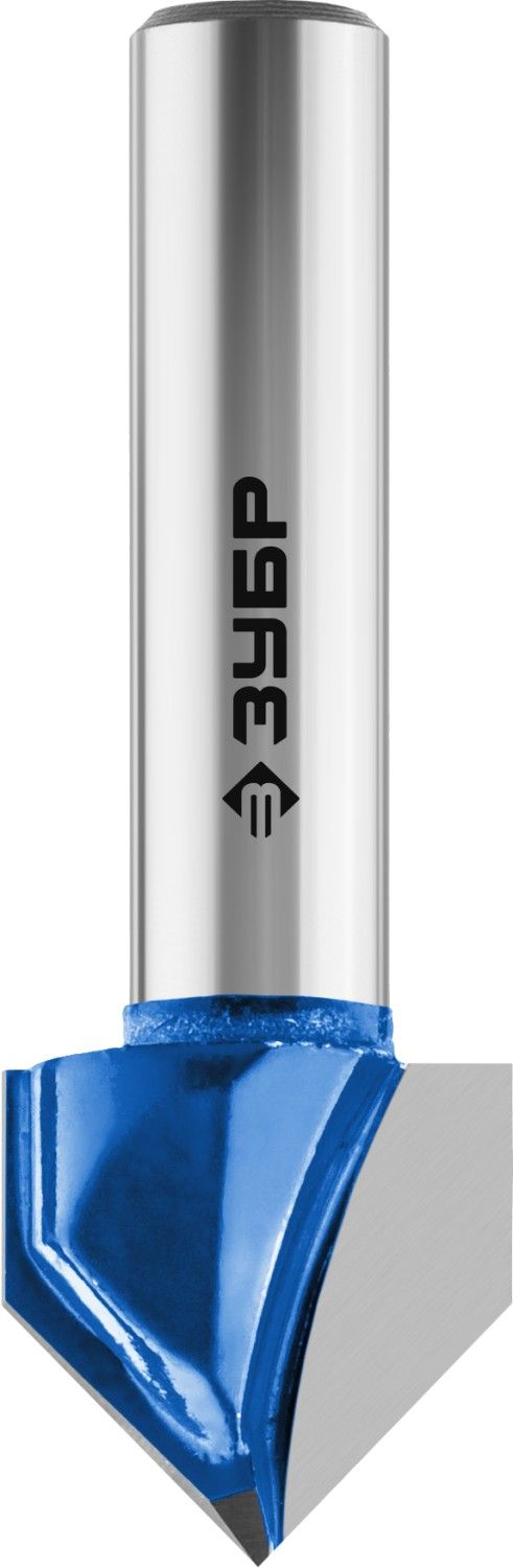 Фреза пазовая галтельная V-образная, D= 15,8мм, рабочая длина-16мм, угол-90° градусов, хв.-8 мм, ЗУБР Профессионал