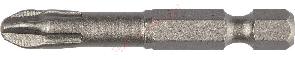 Биты "X-DRIVE" торсионные кованые, обточенные, KRAFTOOL 26123-3-50-2, Cr-Mo сталь, тип хвостовика E 1/4", PZ3, 50мм, 2шт