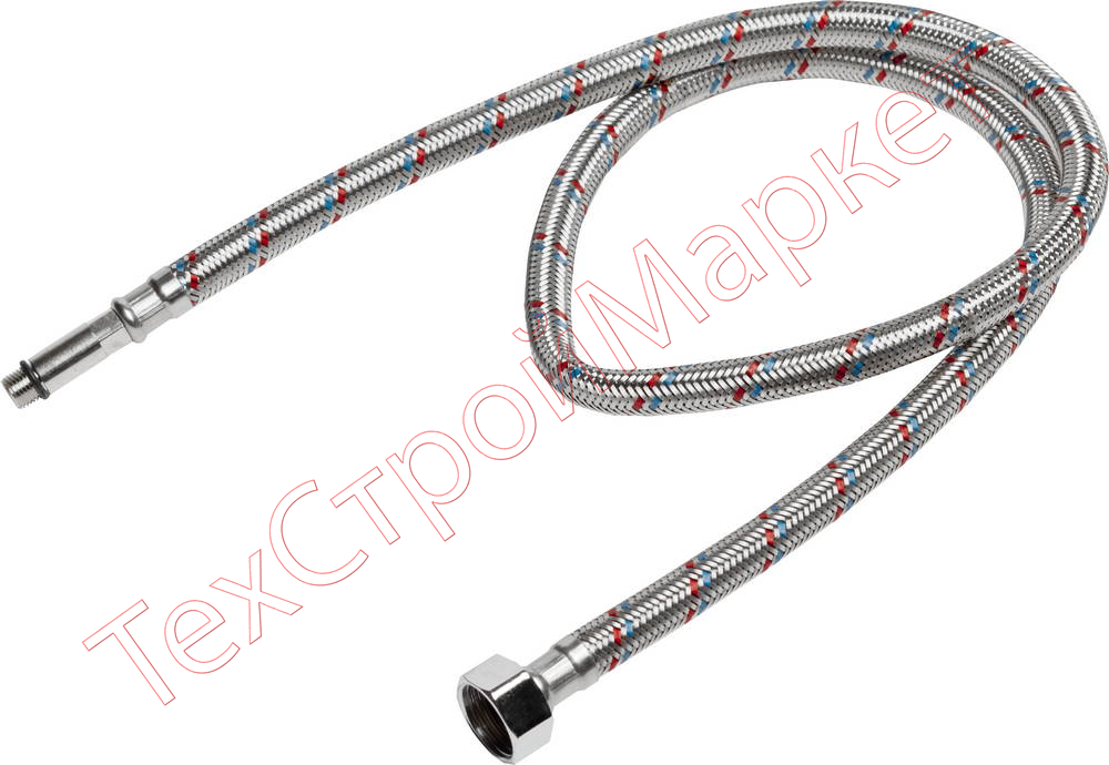 Подводка гибкая  для воды, к смесителям, оплетка из нержавеющей стали, удлиненная, г/ш 1/2"-1м STAYER