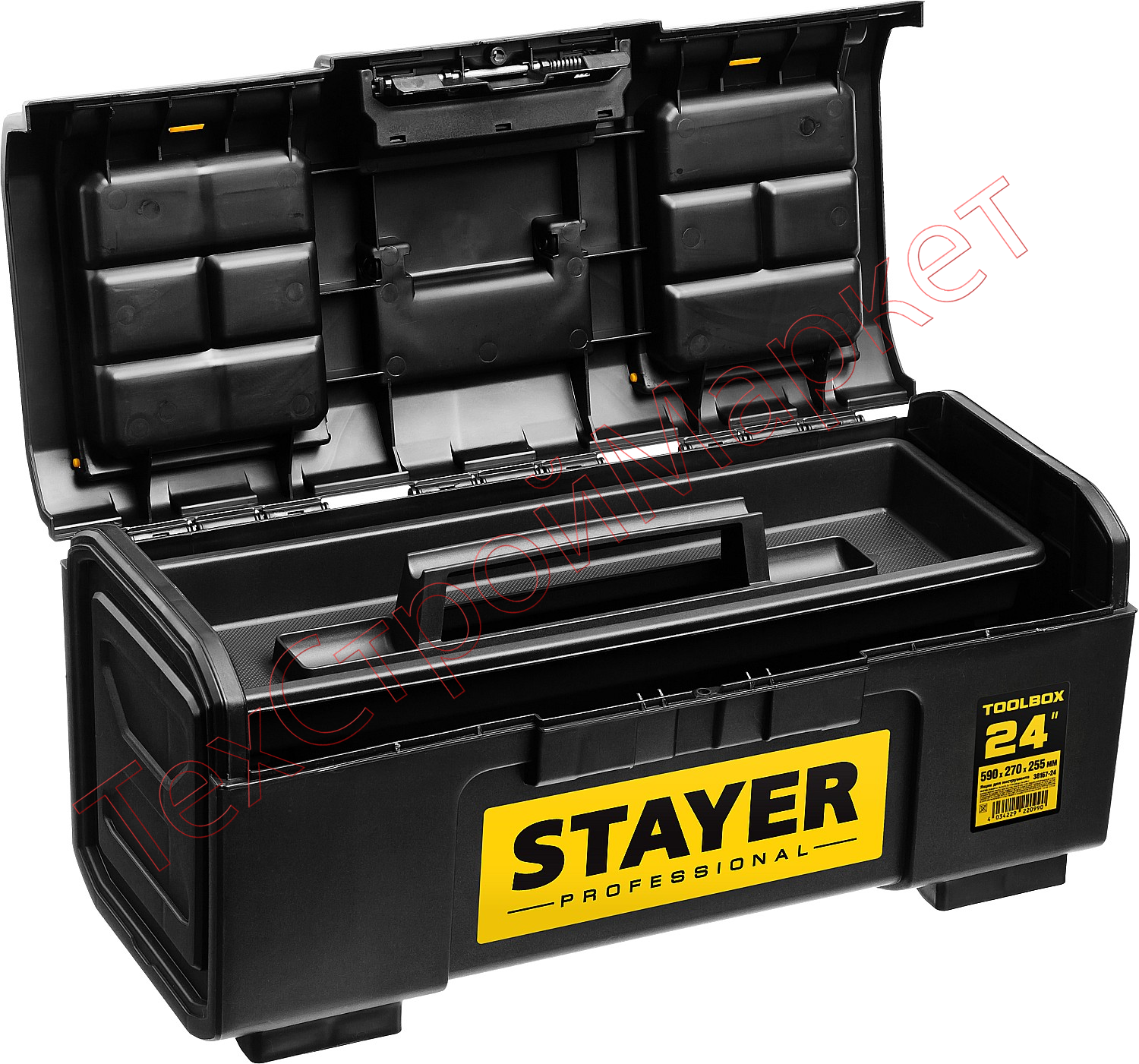 Ящик для инструмента "TOOLBOX-24" пластиковый, STAYER Professional