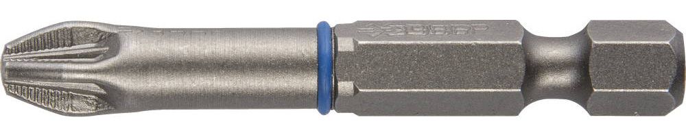 Биты торсионные кованые, обточенные, хромомолибденовая сталь, тип хвостовика E 1/4", PZ2, 50мм, 2шт ЗУБР "ЭКСПЕРТ"  	