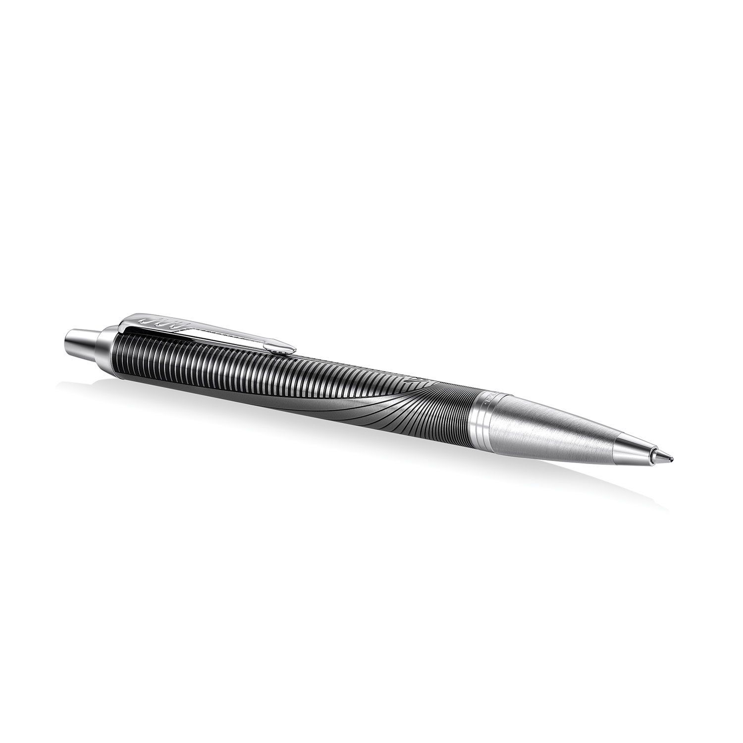 Ручка шариковая PARKER "IM Metallic Pursuit CT", корпус темно-серый, хромированные детали, синяя, 2074144