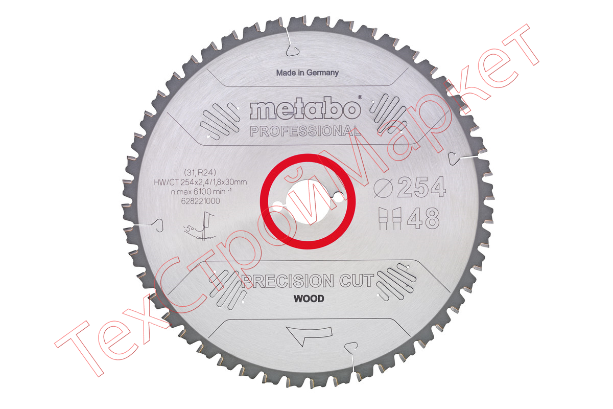 Диск пильный для циркулярных пил KGS 305, KGT 300, TKHS 315 (315х2,8/1,8х30 мм; Z48) Metabo