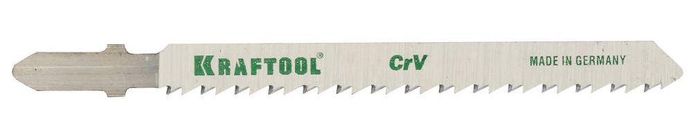 Полотна для эл/лобзика, T101B, Cr-V, по дереву, ДСП, ДВП, чистый рез, EU-хвост., шаг 2,5мм, 75мм, 2шт KRAFTOOL