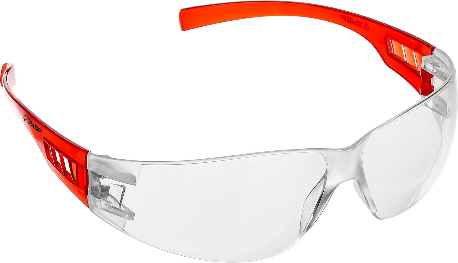 Очки защитные открытого типа ЗУБР Мастер прозрачные, пластиковые дужки.