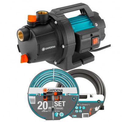 Садовый насос Gardena 3000/4 с комплектом для полива
