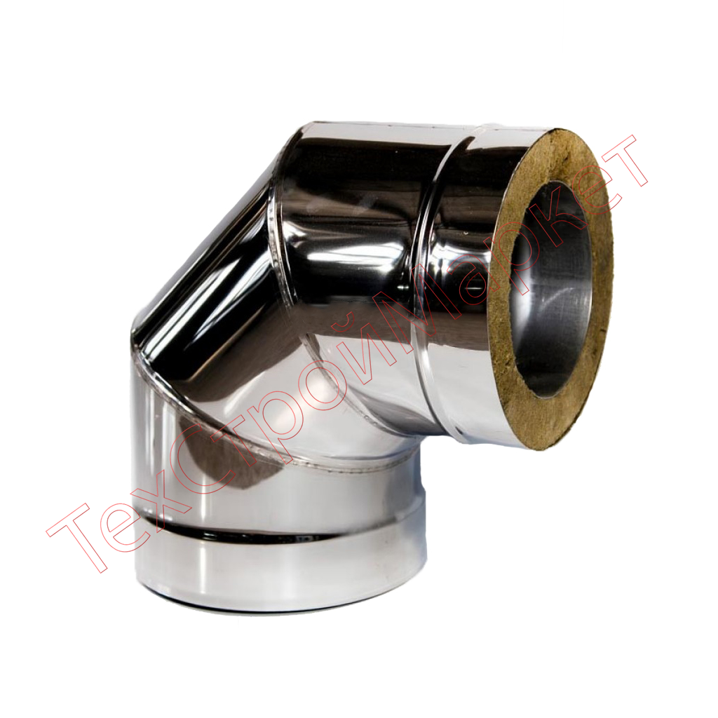 Колено-сендвич  d-115/200/90гр  (Нерж/Оцинк/1мм)