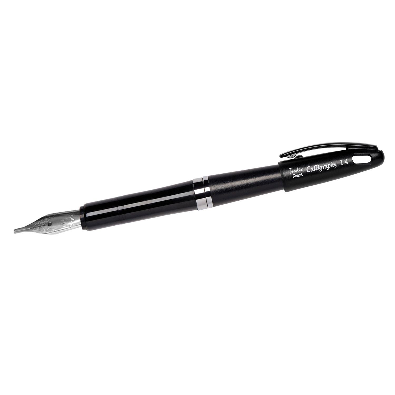 Ручка перьевая PENTEL (Япония) "Tradio Calligraphy", корпус черный, линия письма 1,4 мм, черная, TRC1-14A
