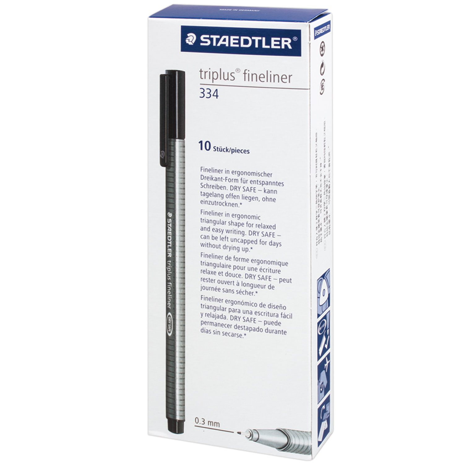 Ручка капиллярная (линер) STAEDTLER "Triplus Fineliner", ЖЕЛТАЯ, трехгранная, линия письма 0,3 мм, 334-1