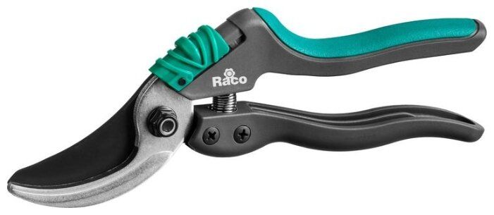 Секатор RACO S161 со специальными эргономичными двухкомпонентными рукоятками армированными фиберглассом, плоскостной, 205 мм, 