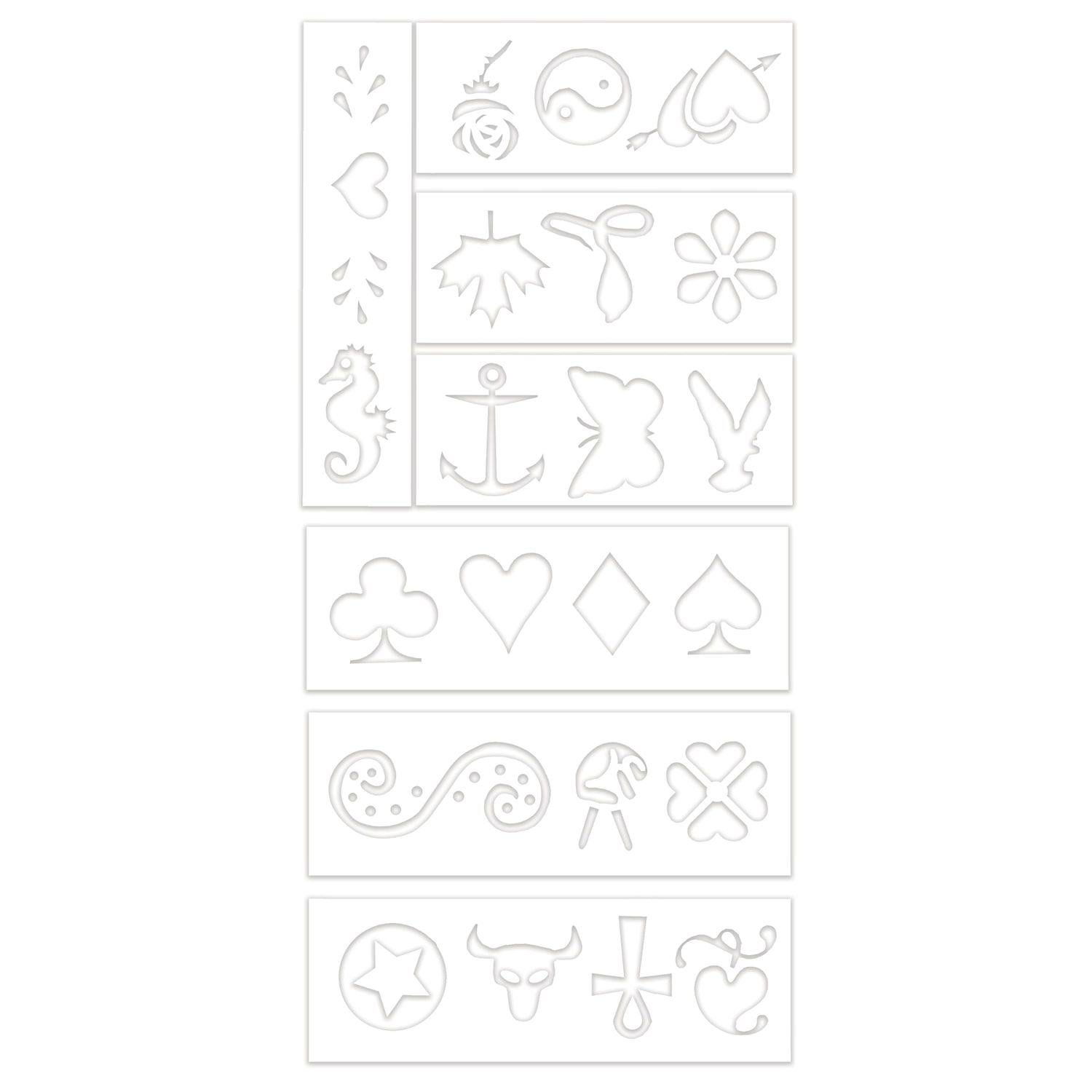 Фломастеры для кожи 4 ЦВЕТА CENTROPEN "Tattoo", + 16 трафаретов, смываемые, 2880/4BL, 6 2880 0405