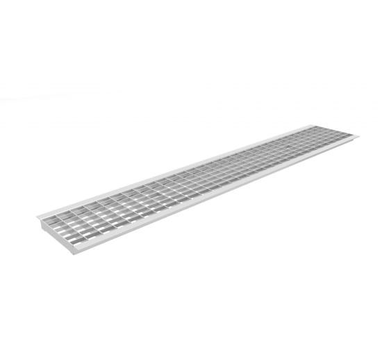 Решетка ячеистая, оцинкованная сталь Gidrolica 1000*187*22мм, DN150, кл. В125