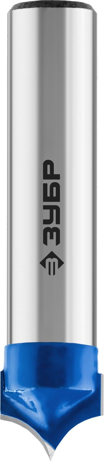 Фреза пазовая фасонная №4, D= 10мм, рабочая длина-8мм, радиус-5мм, хв.-8 мм, ЗУБР Профессионал