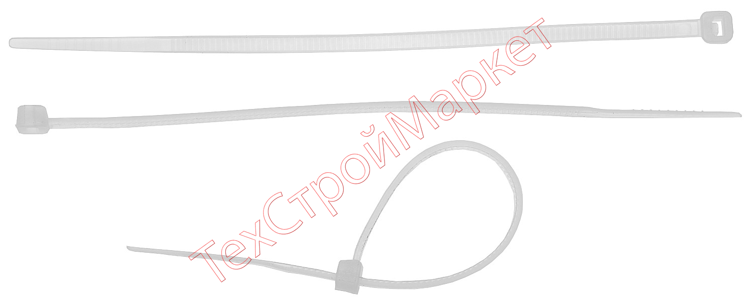 Кабельные стяжки белые КС-Б2, 3.6 х 200 мм, 50 шт, нейлоновые, ЗУБР Профессионал