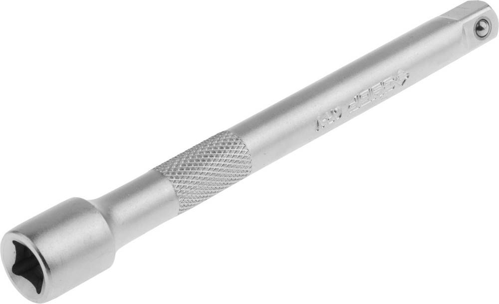 Удлинитель ЗУБР "МАСТЕР" для торцовых головок (1/4"), Cr-V, хроматированное покрытие, 100мм 