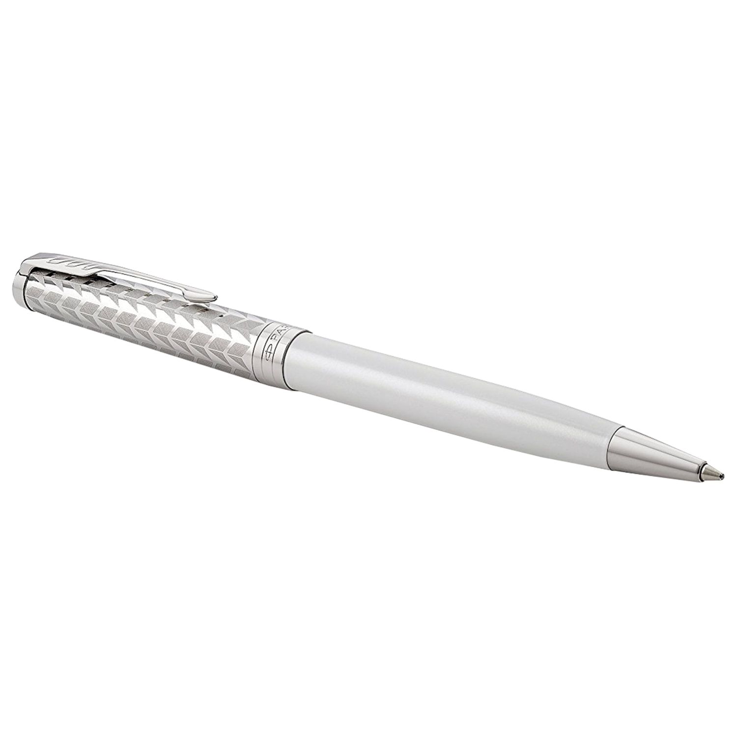Ручка шариковая PARKER "Sonnet Premium Metal & Pearl Lacquer CT", корпус жемчужный лак, палладиевые детали, черная, 1931550