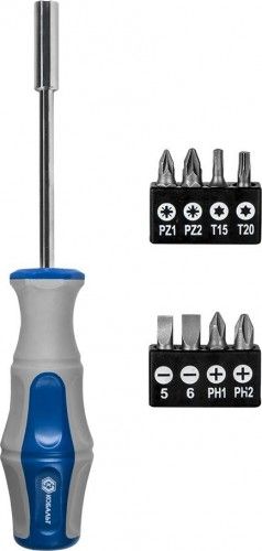 Отвертка рукоятка Ultra Grip с набором бит, CR-V КОБАЛЬТ 
