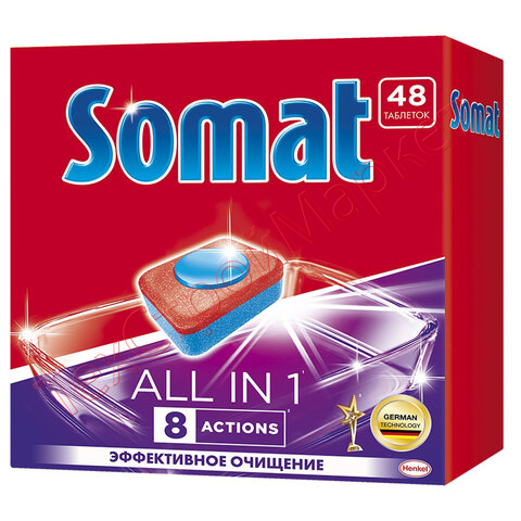 Таблетки для посудомоечных машин 48 шт. SOMAT "All-in-1", 2359002