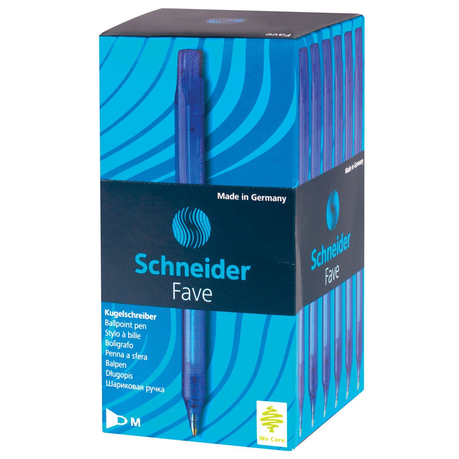 Ручка шариковая автоматическая SCHNEIDER (Германия) "Fave", СИНЯЯ, корпус синий, узел 1 мм, линия письма 0,5 мм, 130403