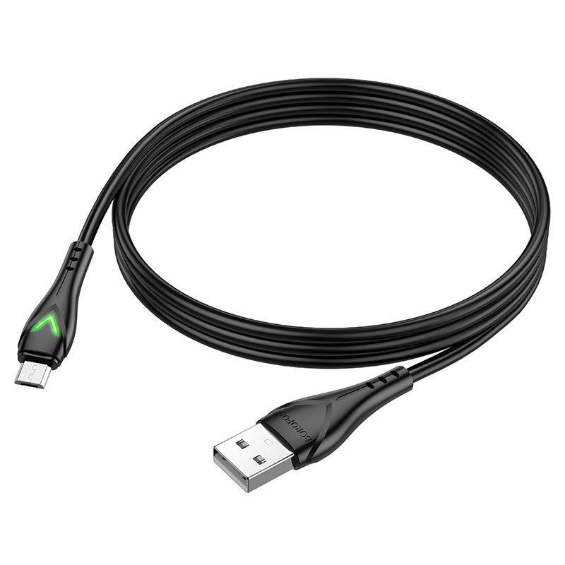 Кабель USB - microUSB BOROFONE BX65 1 m силиконовый Black