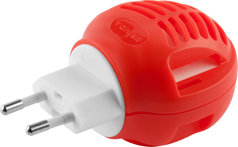 Фумигатор GRINDA для использования с пластинами и жидкостью, поворотная вилка, 2-в-1