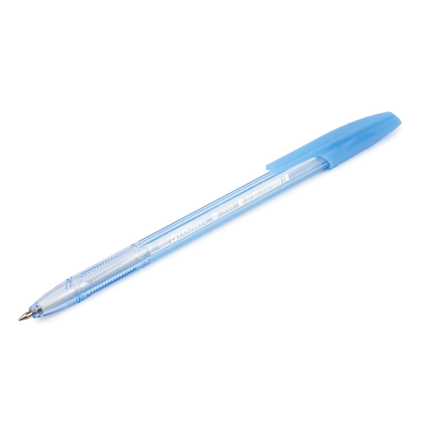 Ручка шариковая BRAUBERG "X-333" PASTEL, СИНЯЯ, корпус тонированованный ассорти, узел 0,7 мм, линия письма 0,35 мм, 142830