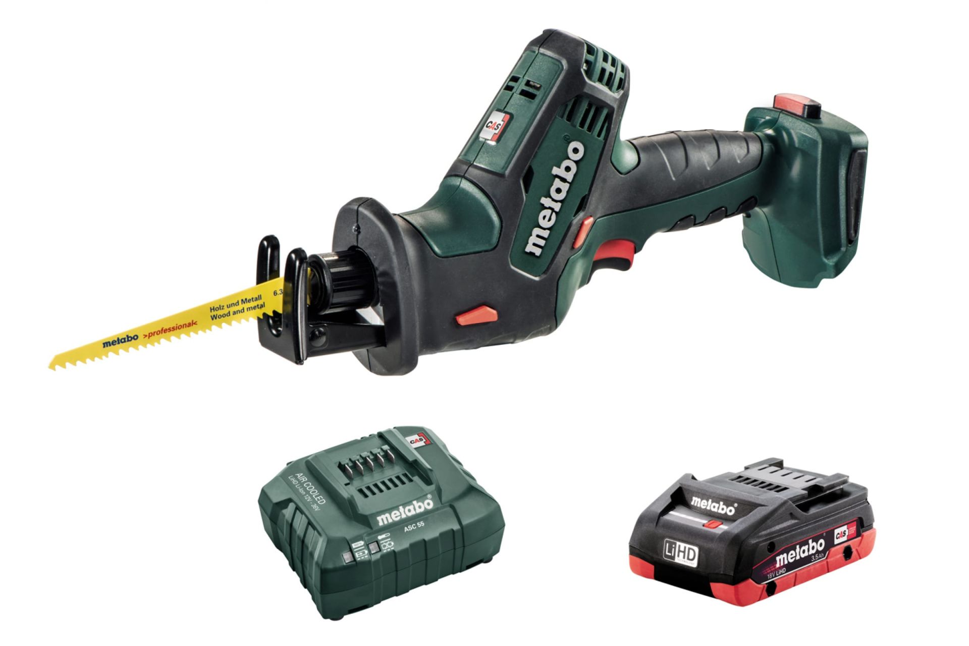 Пила сабельная аккумуляторная SSE18LTXCompact +1х3,5 Ач Metabo