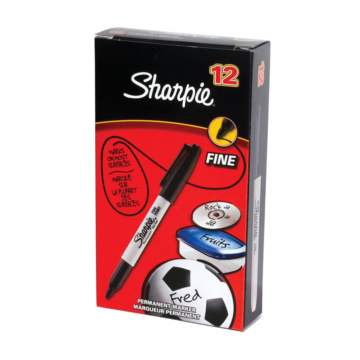 Маркер перманентный ЧЕРНЫЙ SHARPIE "Fine", круглый наконечник, 1 мм, S0810930