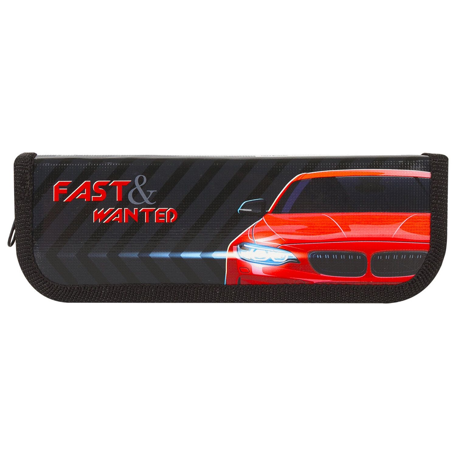 Пенал ЮНЛАНДИЯ, 1 отделение, ламинированный картон, 19х7 см, "Fast", 229140