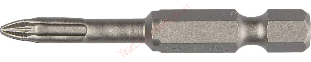 Биты "X-DRIVE" торсионные кованые, обточенные, KRAFTOOL 26123-1-50-2, Cr-Mo сталь, тип хвостовика E 1/4", PZ1, 50мм, 2шт