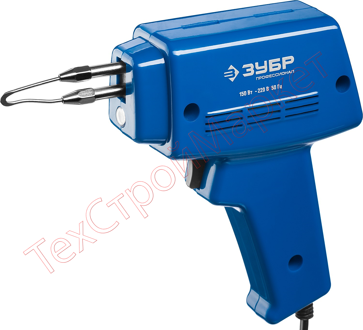 Паяльник импульсный в наборе, 2 сменных жала, канифоль, припой, 150Вт  ЗУБР "ПРОФЕССИОНАЛ" 55412-H4_z01