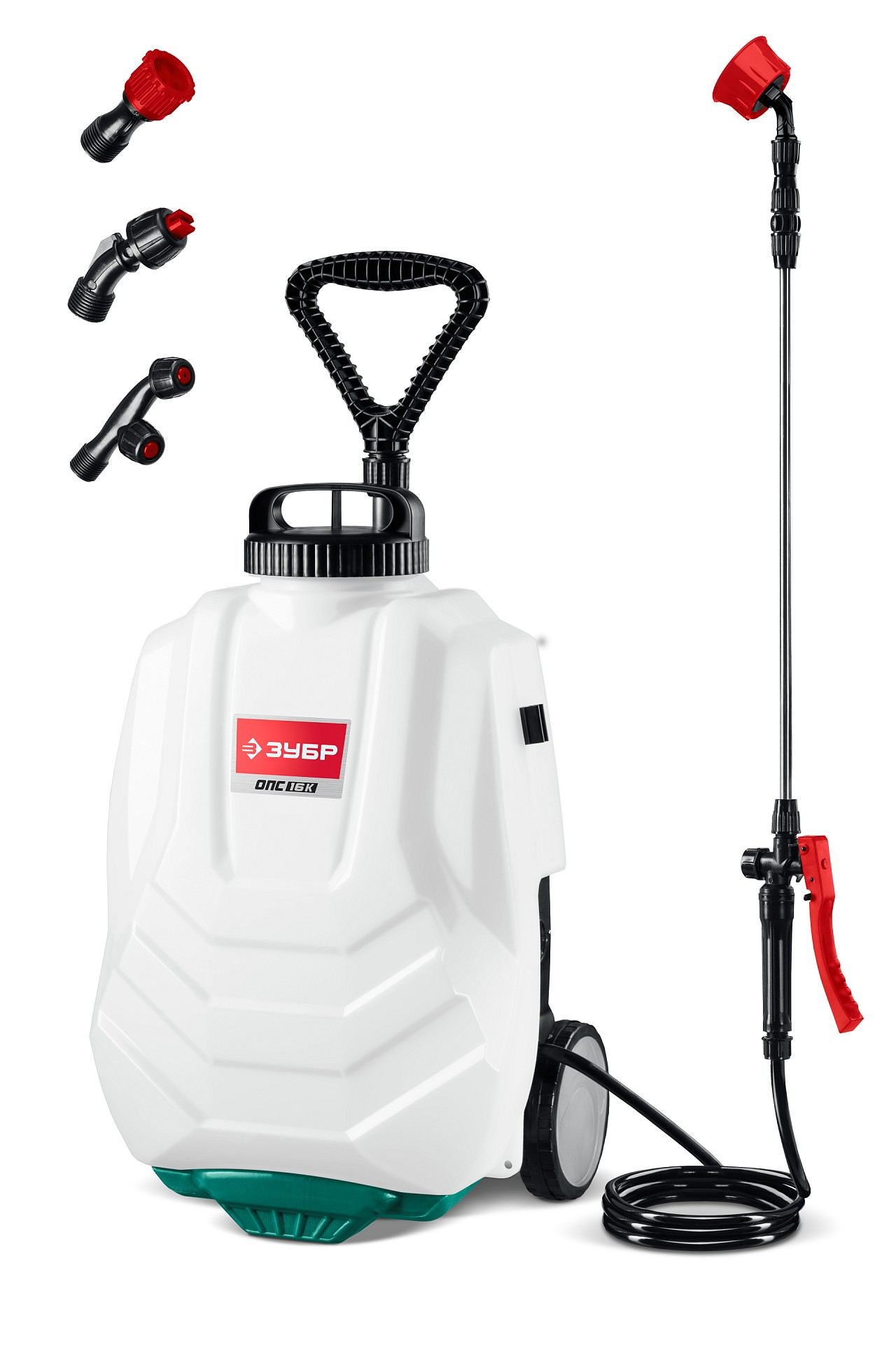 Опрыскиватель аккумуляторный с колесами ЗУБР ОПС-16К 12В, 8Ач,16 л бак