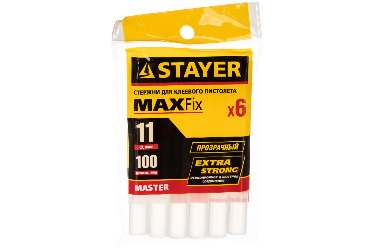 Стержни STAYER "MASTER" для клеевых (термоклеящих) пистолетов, 6шт, 11/100мм