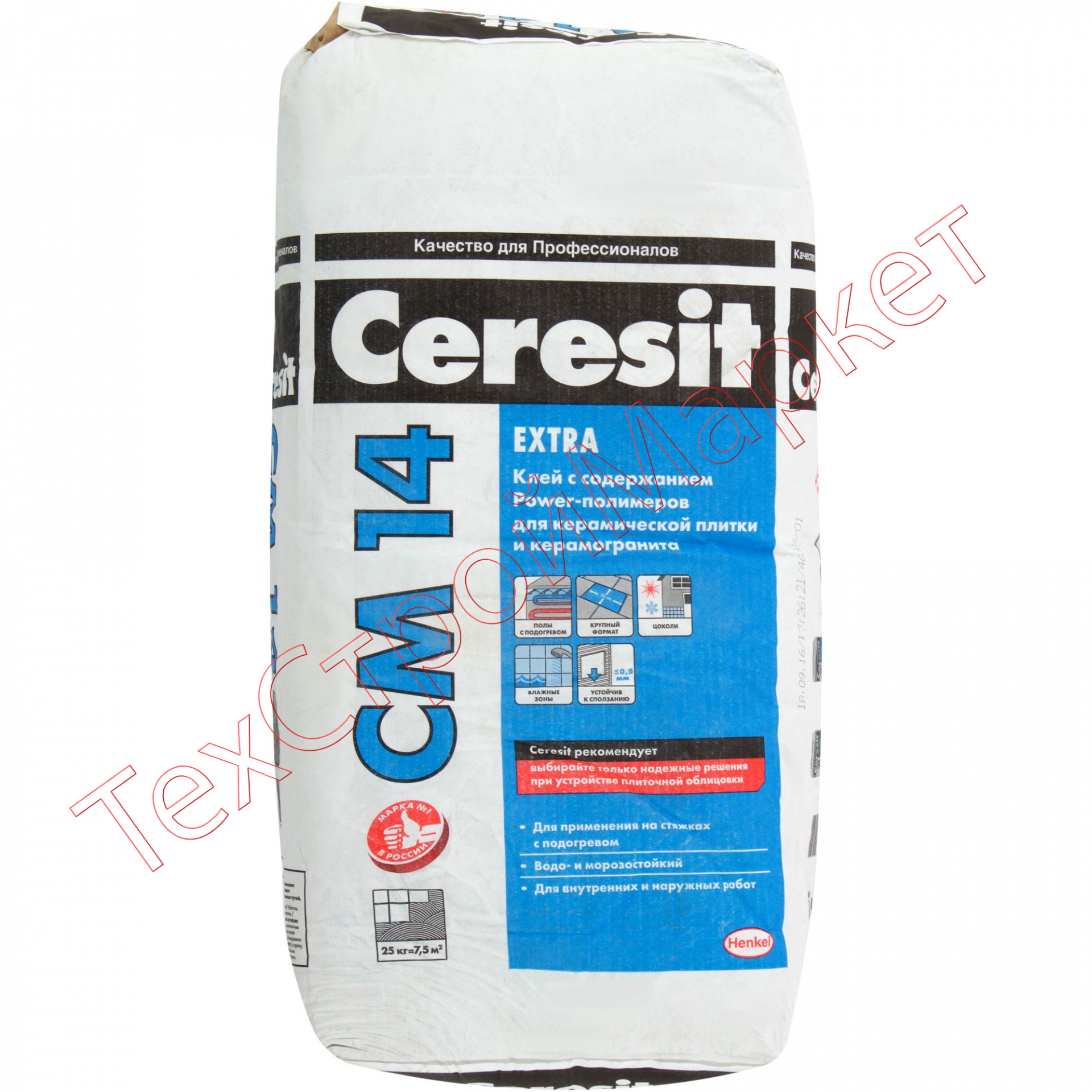 Клей Ceresit CM14 Extra  для плитки и керамогранита  (25кг)