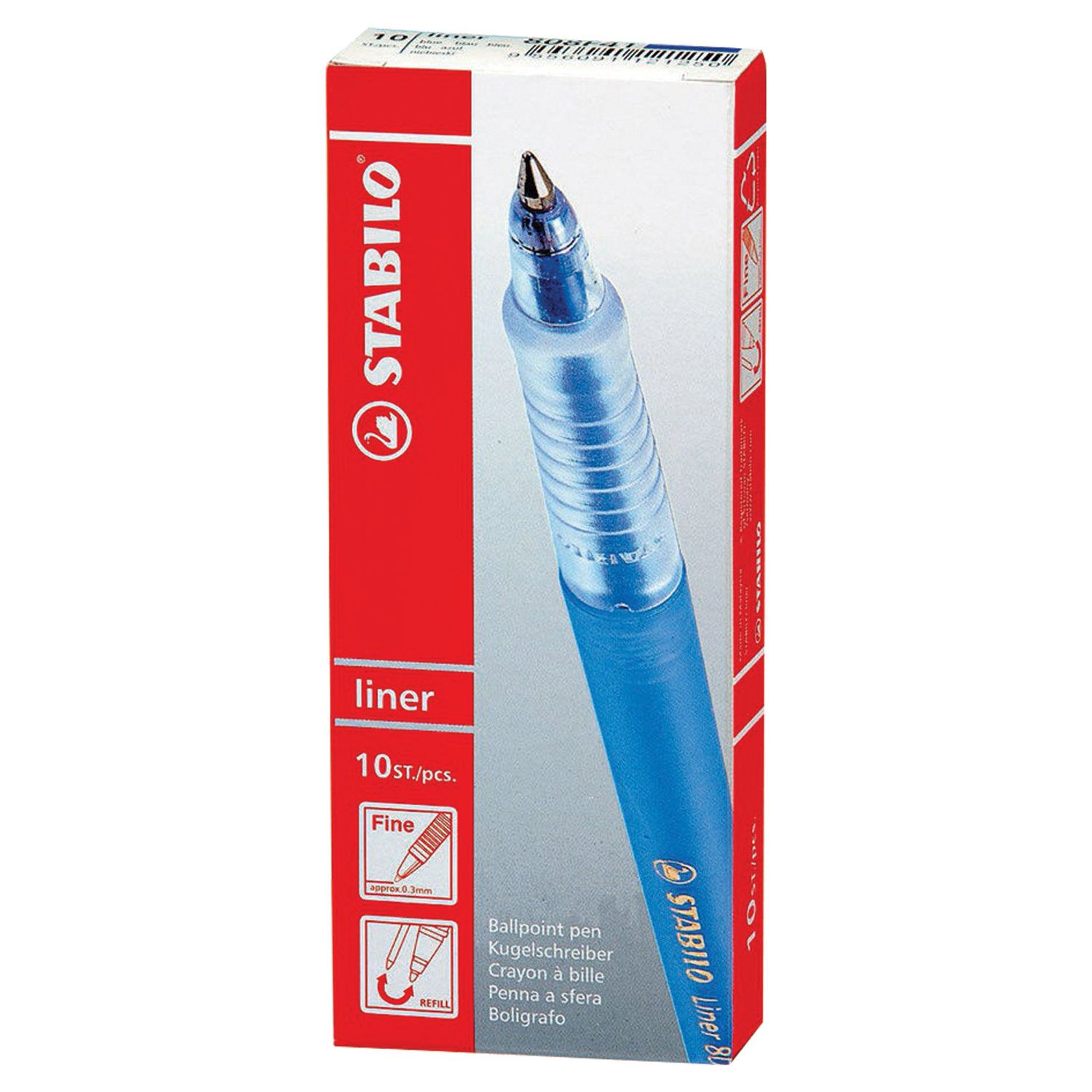 Ручка шариковая STABILO "Liner Pastel", СИНЯЯ, корпус лавандовый, узел 0,7 мм, линия письма 0,3 мм, 808FP1041-6