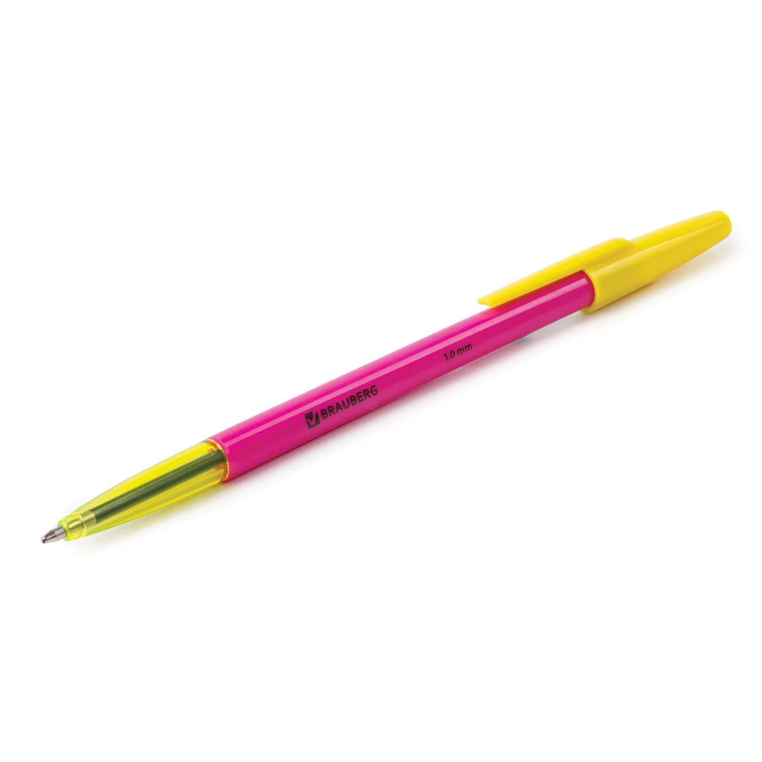 Ручка шариковая BRAUBERG "Color", СИНЯЯ, корпус ассорти, узел 1 мм, линия письма 0,5 мм, 141507