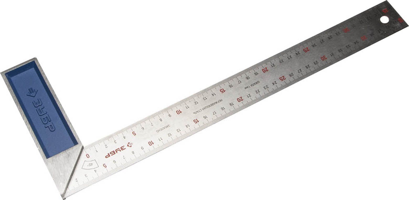 Угольник столярный, гравированная шкала, алюминиевая рукоятка, нерж. полотно 37мм, 40 ЗУБР "ЭКСПЕРТ"