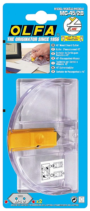 Набор OLFA Резак "MOUNT CUTTER" с наклоном лезвия 45 градусов с 2-мя лезвиями MCB