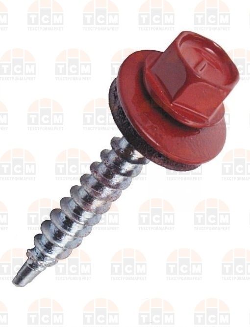 Саморез кровельный 4,8*29мм - вишневый (3005) (Р)