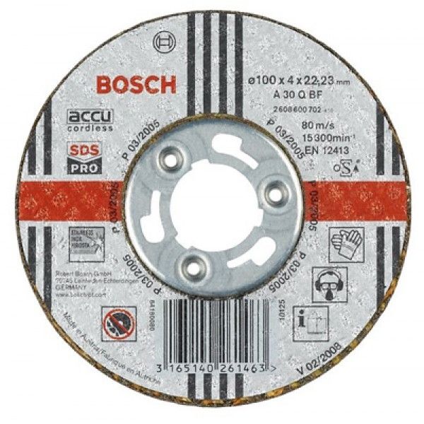 Круг шлифовальный Bosch нерж. Ф100х4 (702)