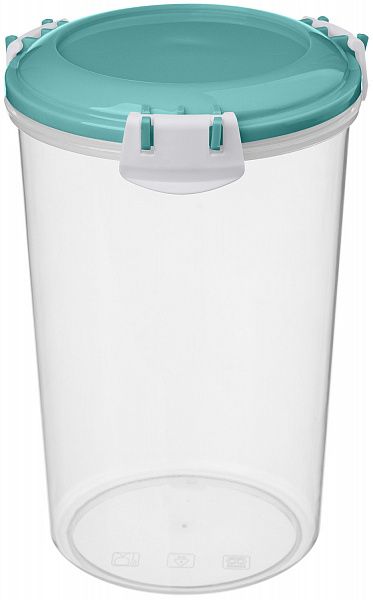 Контейнер для продуктов "Modena" круглый 1,1л с защелками (зеленый)