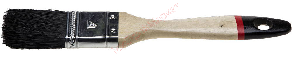 Кисть плоская STAYER "UNIVERSAL-EURO", чёрная натуральная щетина, деревянная ручка, 20мм