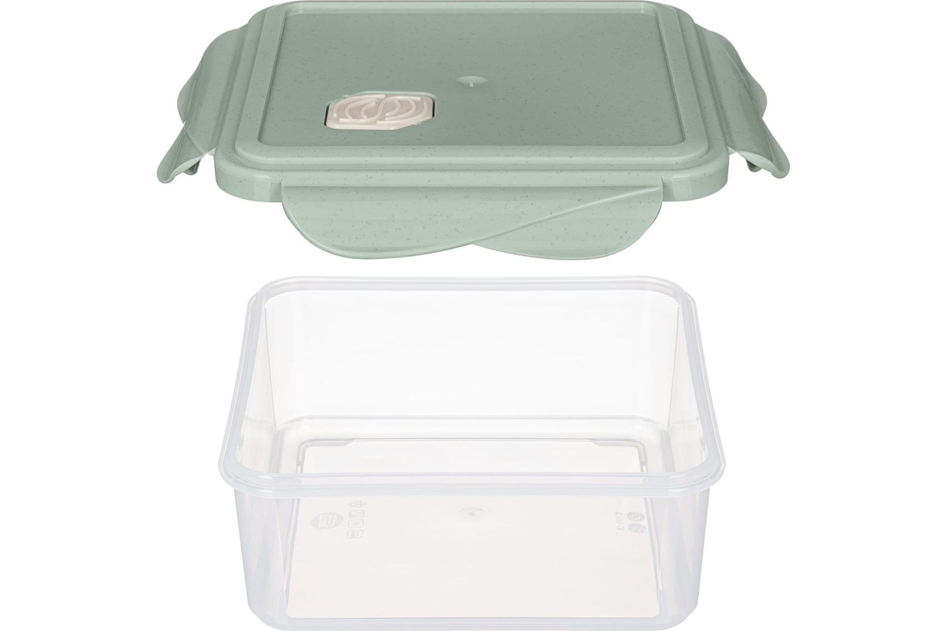 Контейнер для холодильника и микроволновой печи с клапаном Eco Style 1л (зеленый флэк)
