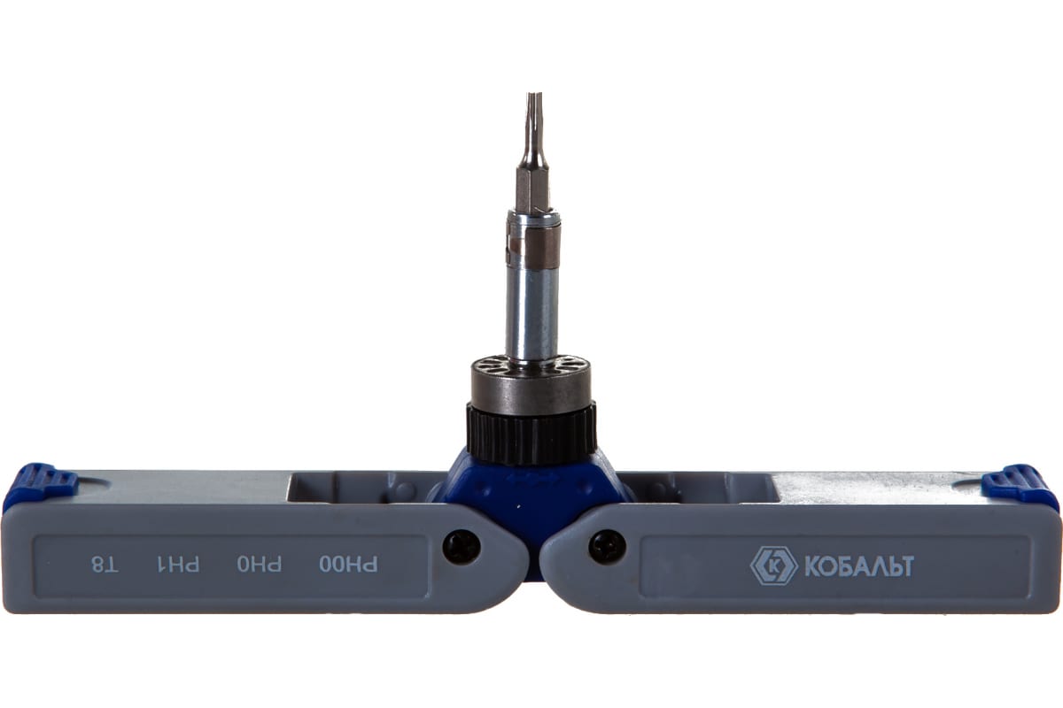 Отвертка реверсивная складная, с набором бит для точных работ, CR-V КОБАЛЬТ